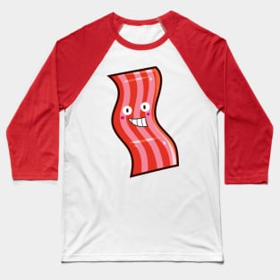 Cute bacon smiling happily Baseball T-Shirt